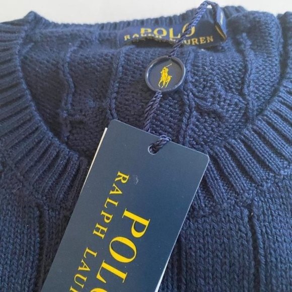 Polo Ralph Lauren Other - Polo Ralph Lauren Men's Blue Cable Knit Cotton